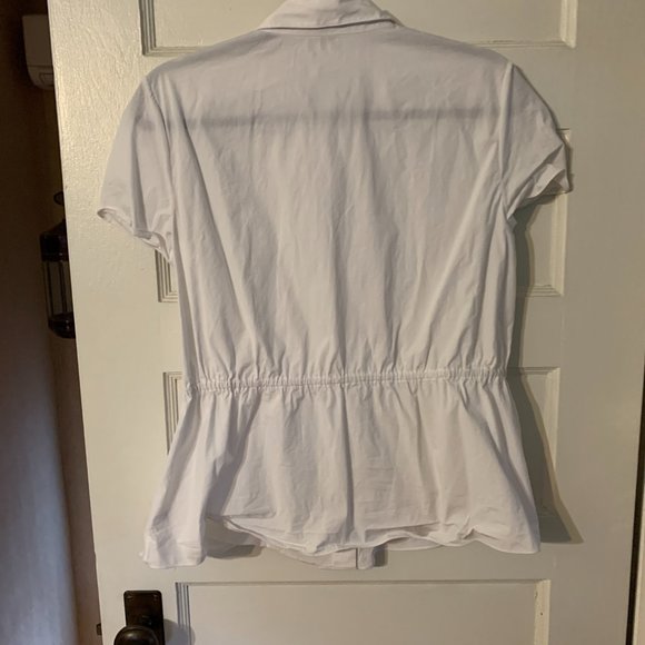 Theory White Peplum Blouse - Picture 7 of 8